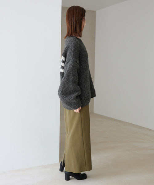 ＋81BRANCA（ハチイチブランカ）の「+81BRANCA/ハチイチブランカ SLOBE別注 ペルーニット（ニット/セーター・レディース・グレー/ホワイト・FREE）」の5枚目の写真