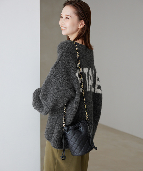 ＋81BRANCA（ハチイチブランカ）の「+81BRANCA/ハチイチブランカ SLOBE別注 ペルーニット（ニット/セーター・レディース・グレー/ホワイト・FREE）」の9枚目の写真