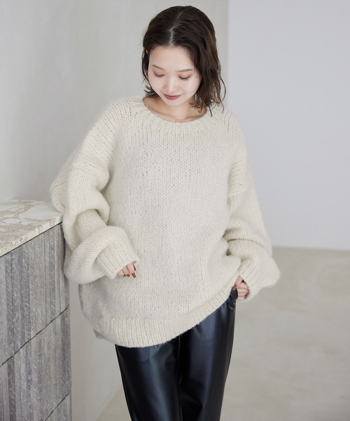 ＋81BRANCA（ハチイチブランカ）の「+81BRANCA/ハチイチブランカ SLOBE別注 ペルーニット（ニット/セーター・レディース・グレー/ホワイト・FREE）」の17枚目の写真