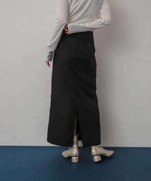 SENSE OF PLACE by URBAN RESEARCH（センスオブプレイスバイアーバンリサーチ）の「アシンメトリーオリカエシペンシルスカート（スカート・レディース・ライトベージュ/ブラック/モカ・SMALL/MEDIUM）」の5枚目の写真