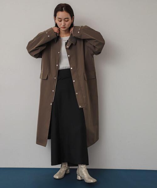 SENSE OF PLACE by URBAN RESEARCH（センスオブプレイスバイアーバンリサーチ）の「アシンメトリーオリカエシペンシルスカート（スカート・レディース・ライトベージュ/ブラック/モカ・SMALL/MEDIUM）」の8枚目の写真