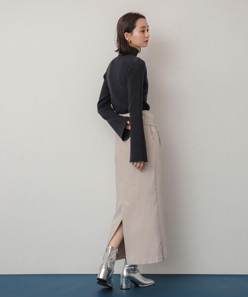 SENSE OF PLACE by URBAN RESEARCH（センスオブプレイスバイアーバンリサーチ）の「アシンメトリーオリカエシペンシルスカート（スカート・レディース・ライトベージュ/ブラック/モカ・SMALL/MEDIUM）」の20枚目の写真