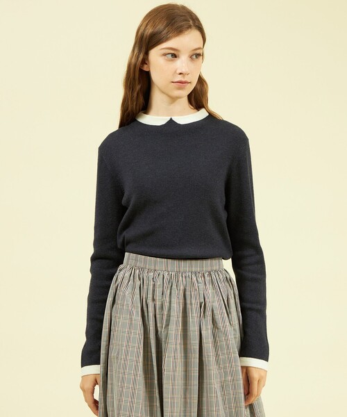 極美品◆マッキントッシュ フィロソフィー Cleric Collar Knit セール】 Cleric Collar Knit ワンピース （ロング・マキシ丈