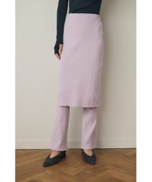 M_ | ニットミディスカート×ニットレギンス リサイクルポリエステル使用(スカート)