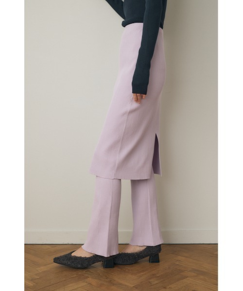 M_（エムアンダーバー）の「ニットミディスカート×ニットレギンス リサイクルポリエステル使用（スカート・レディース・ライトパープル/ブラック・1/2）」の13枚目の写真