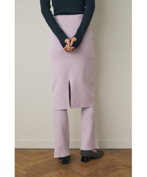 M_（エムアンダーバー）の「ニットミディスカート×ニットレギンス リサイクルポリエステル使用（スカート・レディース・ライトパープル/ブラック・1/2）」の14枚目の写真