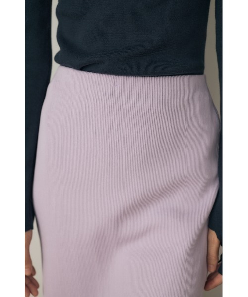 M_（エムアンダーバー）の「ニットミディスカート×ニットレギンス リサイクルポリエステル使用（スカート・レディース・ライトパープル/ブラック・1/2）」の16枚目の写真