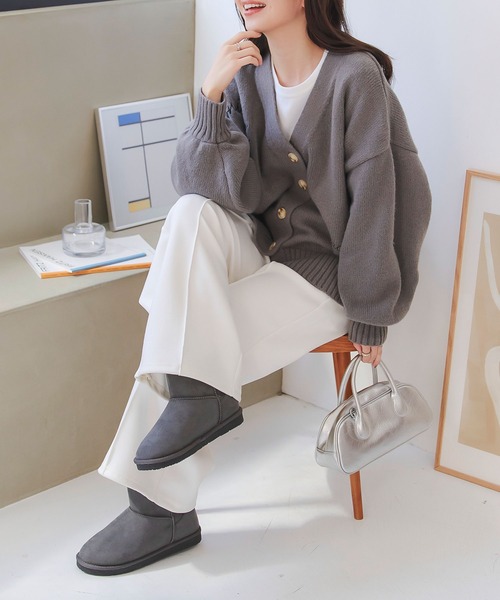 KOBE LETTUCE(コウベレタス)の「ムートンブーツ(ブーツ・レディース・ブラック/キャメル/グレー・L/M/LL/S)」の5枚目の写真