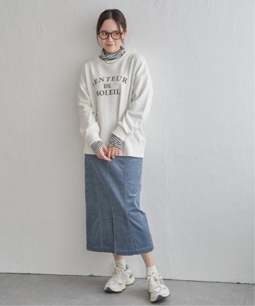 LBC(エルビーシー)の「フロッキーロゴ裏毛プルオーバー(Tシャツ/カットソー・レディース・ミント/ライトパープル/ホワイト/チャコールグレー・M)」の7枚目の写真