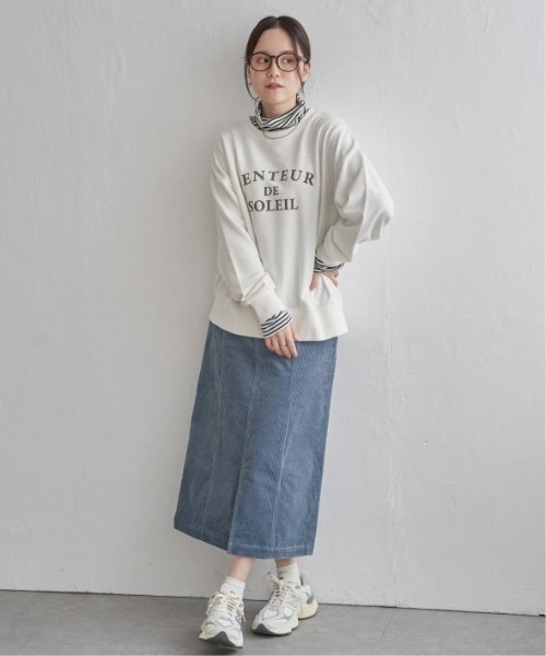 LBC(エルビーシー)の「フロッキーロゴ裏毛プルオーバー(Tシャツ/カットソー・レディース・ミント/ライトパープル/ホワイト/チャコールグレー・M)」の8枚目の写真