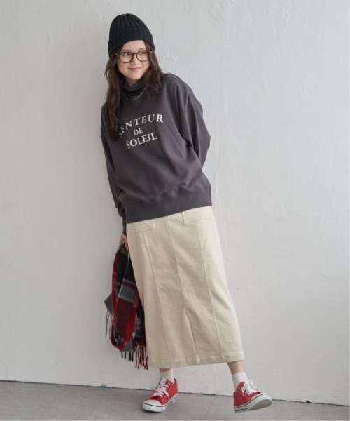 LBC(エルビーシー)の「フロッキーロゴ裏毛プルオーバー(Tシャツ/カットソー・レディース・ミント/ライトパープル/ホワイト/チャコールグレー・M)」の10枚目の写真