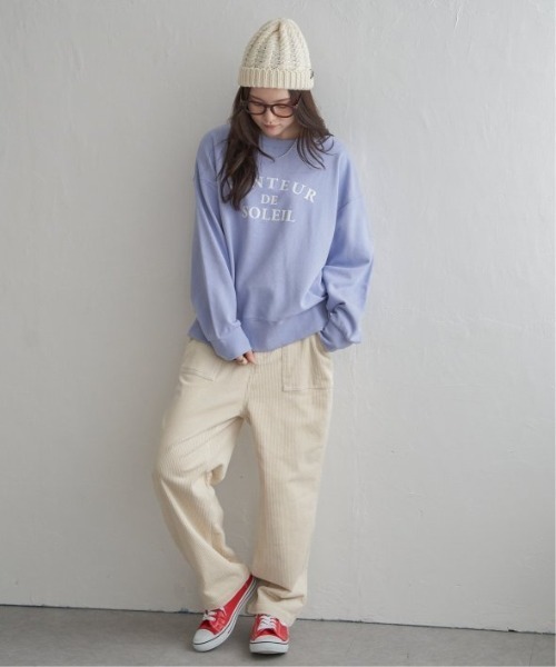 LBC(エルビーシー)の「フロッキーロゴ裏毛プルオーバー(Tシャツ/カットソー・レディース・ミント/ライトパープル/ホワイト/チャコールグレー・M)」の11枚目の写真