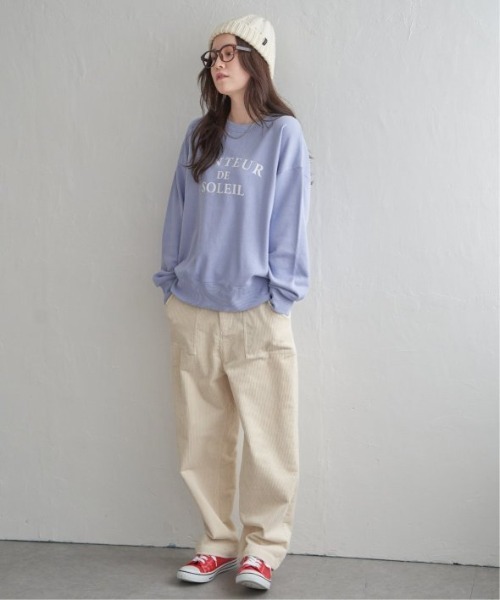 LBC(エルビーシー)の「フロッキーロゴ裏毛プルオーバー(Tシャツ/カットソー・レディース・ミント/ライトパープル/ホワイト/チャコールグレー・M)」の12枚目の写真