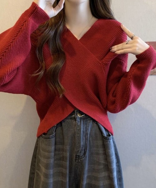 SPIGA（スピーガ）の「ｶｼｭｸｰﾙﾆｯﾄﾄｯﾌﾟｽ（ニット/セーター・レディース・レッド/ピンク/ホワイト/ブラック/グレー・FREE）」の9枚目の写真