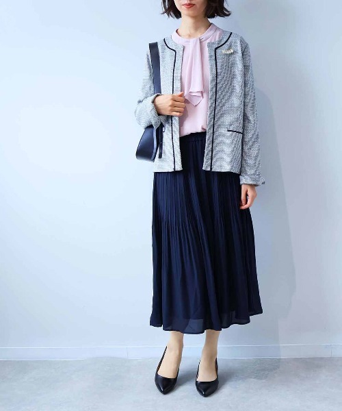 fleur by mint breeze(フルールバイミントブリーズ)の「【L~6L 大きいサイズ】ジョーゼットプリーツスカート(スカート・レディース・ブラック/ライトグレー/ネイビー・LL/5L/3L/4L/L/6L)」の11枚目の写真
