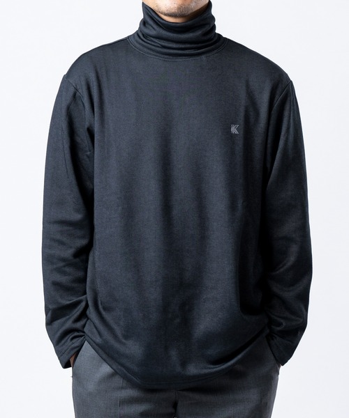 KANSAI YAMAMOTO HOMME（カンサイヤマモトオム）の「【KANSAI YAMAMOTO HOMME/カンサイヤマモトオム】デニム調タートルネック/ハイネック（Tシャツ/カットソー・メンズ・ベージュ/ネイビー/チャコールグレー・MEDIUM/X-LARGE/LARGE）」の2枚目の写真