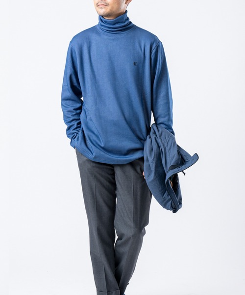 KANSAI YAMAMOTO HOMME（カンサイヤマモトオム）の「【KANSAI YAMAMOTO HOMME/カンサイヤマモトオム】デニム調タートルネック/ハイネック（Tシャツ/カットソー・メンズ・ベージュ/ネイビー/チャコールグレー・MEDIUM/X-LARGE/LARGE）」の9枚目の写真