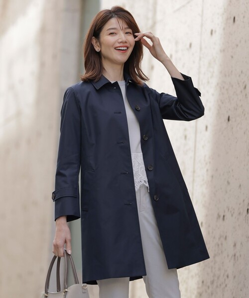 【新品タグ付き】J.PRESS コットンツイル ステンカラー ロング コート セール】 【WEB限定カラーあり・撥水】80/2 T/C ツイル ステン