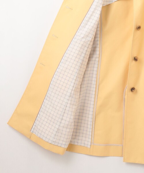 J.PRESS Ladies(J.プレス レディス)の「【撥水・WEB限定カラーあり】コットンポリエステル ツイル ロング コート(ステンカラーコート・レディース・イエロー系/ネイビー系/ピンク系/ライトグレー系・XS/S)」の12枚目の写真