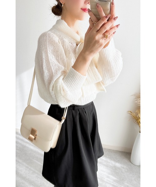 セール】【ZOZO限定】モヘアタッチボウタイニット（ニット/セーター