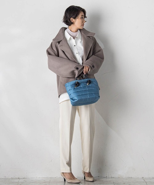 la.f…(ラエフ)の「両面シャルムリバーショート丈コート(ピーコート・レディース・キャメル/ブラック・9号/7号)」の10枚目の写真