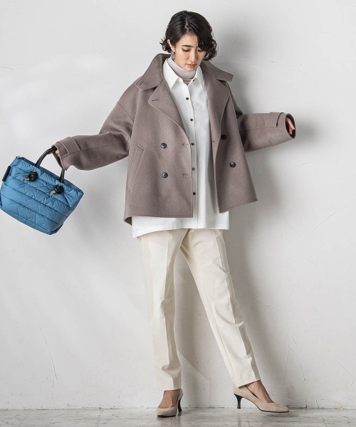 la.f…(ラエフ)の「両面シャルムリバーショート丈コート(ピーコート・レディース・キャメル/ブラック・9号/7号)」の11枚目の写真