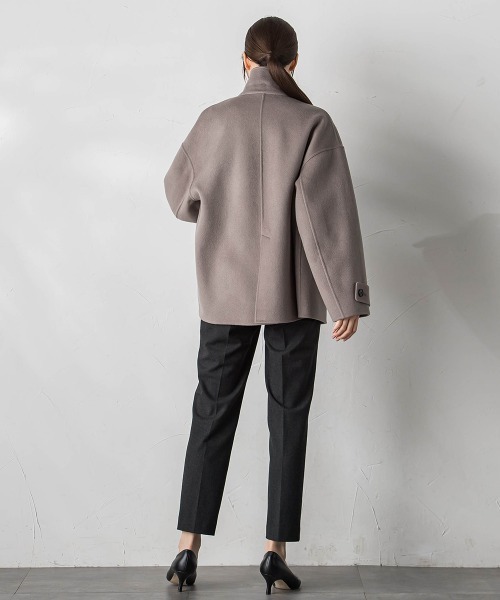 la.f…(ラエフ)の「両面シャルムリバーショート丈コート(ピーコート・レディース・キャメル/ブラック・9号/7号)」の21枚目の写真