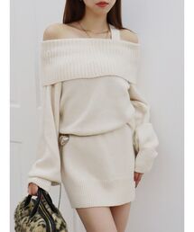 EVRIS | オフショルニットワンピース(ワンピース)