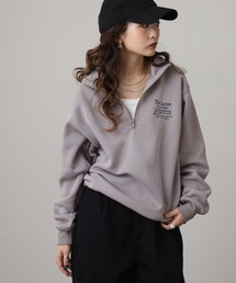 裏起毛ハーフZIPプルオーバー