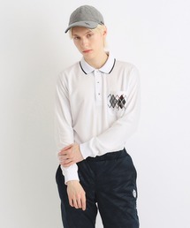 adabat（アダバット）の「【吸湿発熱】ロゴデザイン 長袖ポロシャツ（ポロシャツ・メンズ）」