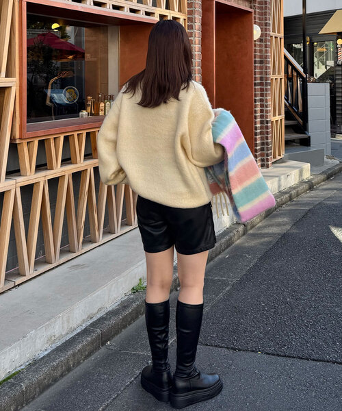 CIAOPANIC（チャオパニック）の「ワンポイント刺繡シャギーニットプルオーバー（ニット/セーター・レディース・レッド/ブラウン/ブラック/アイボリー/ミント・ONE SIZE）」の11枚目の写真