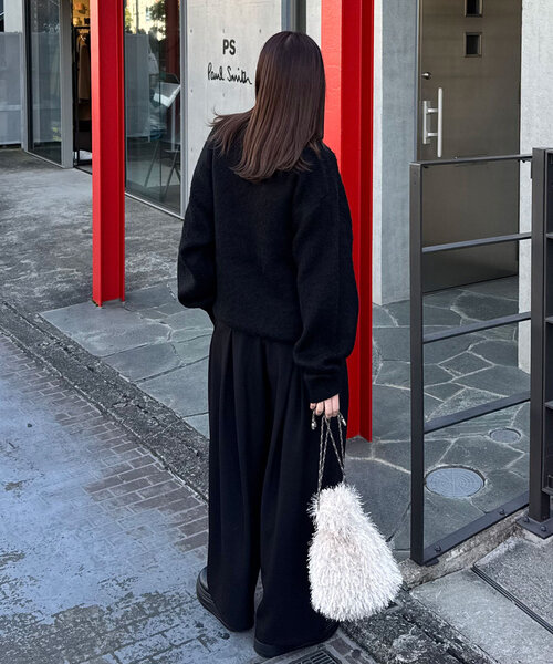 CIAOPANIC（チャオパニック）の「ワンポイント刺繡シャギーニットプルオーバー（ニット/セーター・レディース・レッド/ブラウン/ブラック/アイボリー/ミント・ONE SIZE）」の16枚目の写真