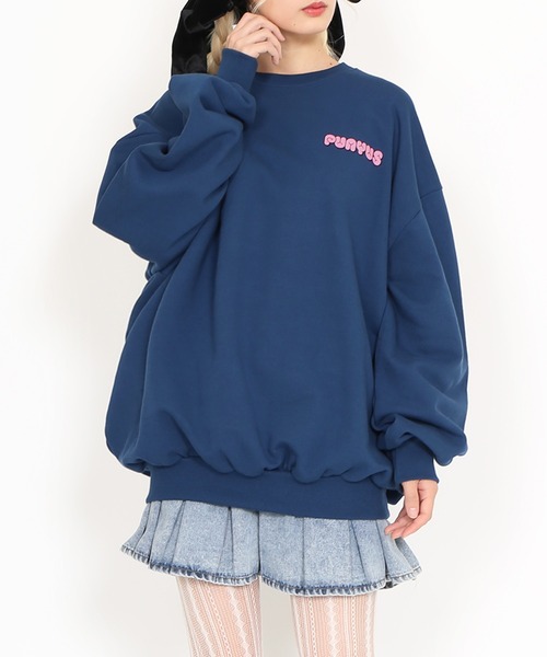 PUNYUS（プニュズ）の「10th rabbitビッグスウェット（スウェット・レディース・グリーン/ネイビー・3/4）」の9枚目の写真