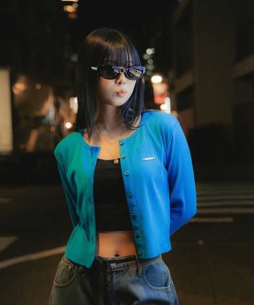 Subciety（サブサエティ）の「Button Cropped Cardigan【WOMEN】（カーディガン/ボレロ・レディース・ブルー/ブラック/ピンク・FREE）」の16枚目の写真