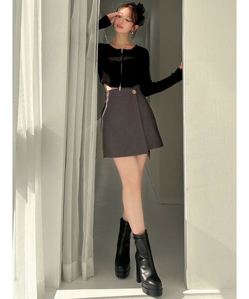 RESEXXY（リゼクシー）の「ラップミニスカート（スカート・レディース・チャコールグレー/ブラック/アイボリー・FREE）」の20枚目の写真