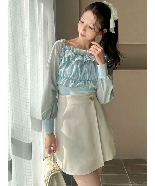 RESEXXY（リゼクシー）の「ラップミニスカート（スカート・レディース・チャコールグレー/ブラック/アイボリー・FREE）」の17枚目の写真