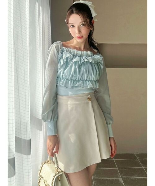 RESEXXY（リゼクシー）の「ラップミニスカート（スカート・レディース・チャコールグレー/ブラック/アイボリー・FREE）」の18枚目の写真