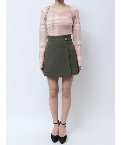 RESEXXY（リゼクシー）の「ラップミニスカート（スカート・レディース・チャコールグレー/ブラック/アイボリー・FREE）」の5枚目の写真