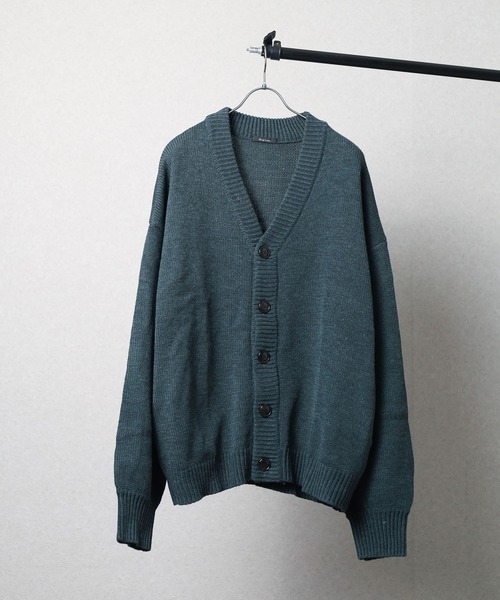 Bling Leads（ブリングリーズ）の「▼Bling Leads▼５ゲージ　オーバーサイズカーディガン（カーディガン/ボレロ・レディース・ベージュ/ブラック/グリーン・LARGE/MEDIUM）」の3枚目の写真