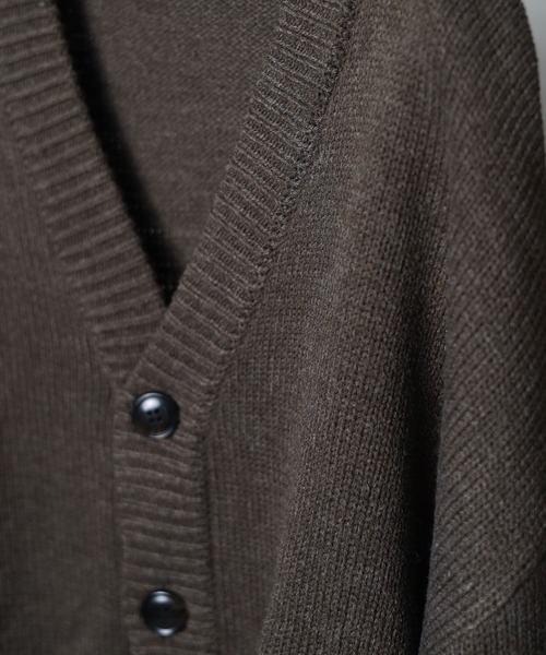 Bling Leads（ブリングリーズ）の「▼Bling Leads▼５ゲージ　オーバーサイズカーディガン（カーディガン/ボレロ・レディース・ベージュ/ブラック/グリーン・LARGE/MEDIUM）」の6枚目の写真