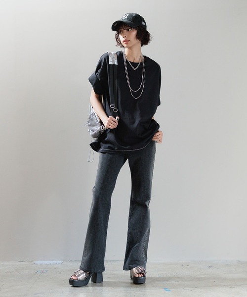 PAGEBOY（ページボーイ）の「バックルチャンキーヒール（ブーツ・レディース・ブラック/ブロンズ・MEDIUM/LARGE）」の6枚目の写真