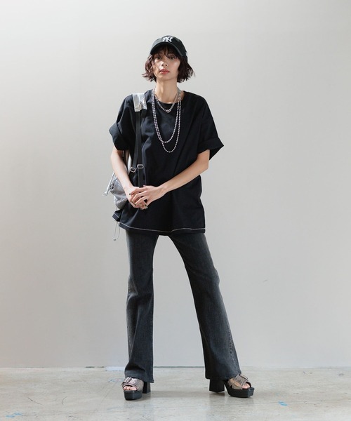 PAGEBOY（ページボーイ）の「バックルチャンキーヒール（ブーツ・レディース・ブラック/ブロンズ・MEDIUM/LARGE）」の5枚目の写真