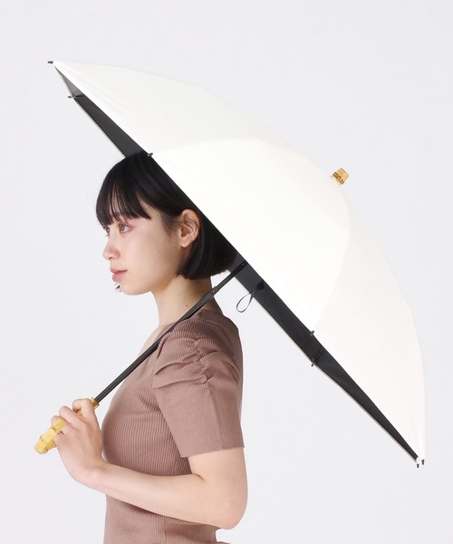 nifty colors(ニフティーカラーズ)の「【日傘 晴雨兼用】Peachdrop sun shade 2steps mini 50㎝(折りたたみ傘・レディース・ホワイト/ベージュ/ピンク・FREE)」の8枚目の写真