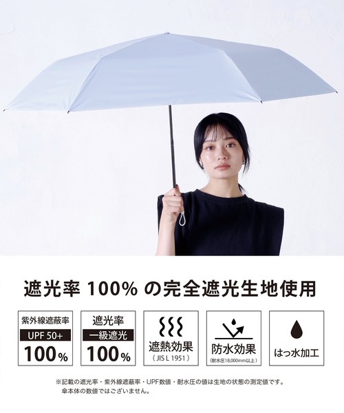 nifty colors(ニフティーカラーズ)の「【日傘 晴雨兼用】Peachdrop sun shade 2steps mini 50㎝(折りたたみ傘・レディース・ホワイト/ベージュ/ピンク・FREE)」の16枚目の写真