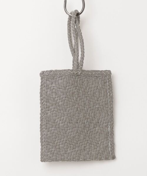 MAISON mou(メゾンムー)の「【Swaraj/スワラージ】手編みゴートレザーmini手提げ(山羊革)(ハンドバッグ・レディース・グレー系その他/ブラック/シルバー/グレー・FREE)」の3枚目の写真
