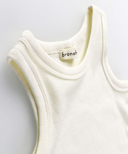 BRANSHES（ブランシェス）の「【b.+A】金子綾/タンクトップ（タンクトップ・キッズ・アイボリー/ブラック/杢グレー・90/100/110/120/130/140/150/160）」の4枚目の写真