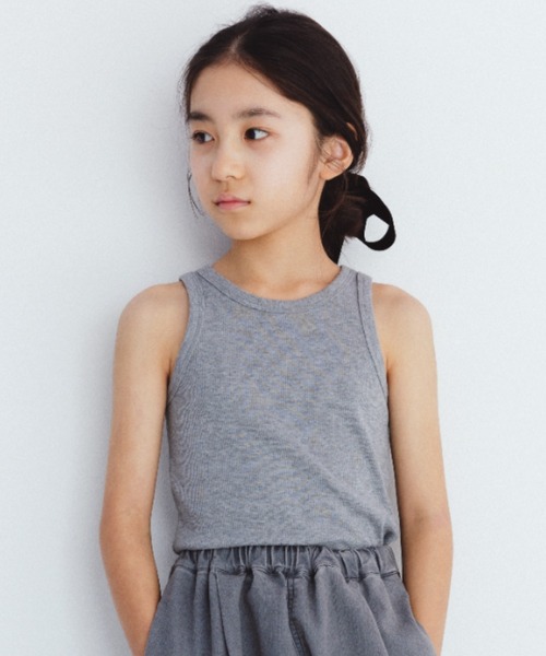 BRANSHES（ブランシェス）の「【b.+A】金子綾/タンクトップ（タンクトップ・キッズ・アイボリー/ブラック/杢グレー・90/100/110/120/130/140/150/160）」の3枚目の写真