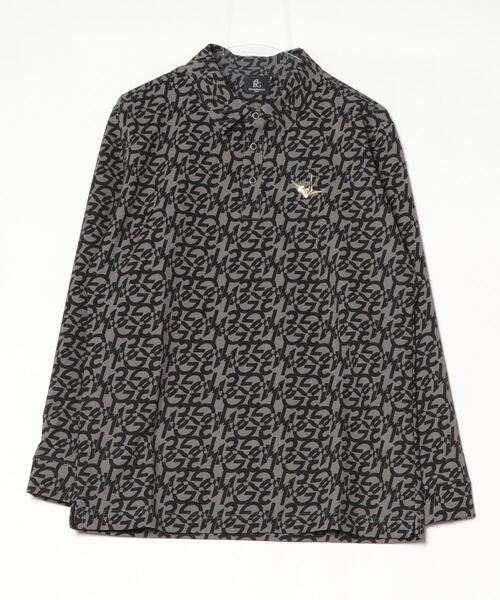 1 piu 1 uguale 3(ウノピゥウノウグァーレトレ)の「113G R-FULL LOGO POLO(シャツ/ブラウス・メンズ・ベージュ/ブラック/カーキ・Ⅴ/Ⅵ/Ⅳ)」の2枚目の写真