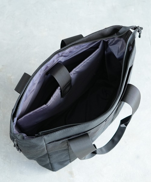 Siffler(シフレ)の「【HAPITAS PLUS/ハピタスプラス】 撥水 軽量 A4対応 ビジネストートバッグ(トートバッグ・メンズ・グレー/ブラック/グレイッシュベージュ・FREE)」の14枚目の写真