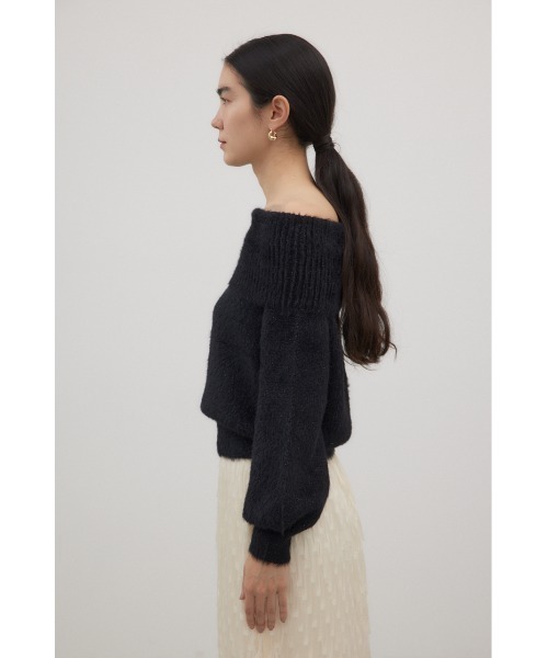 crie conforto(クリーコンフォルト)の「オフショルダーシャギーラメニット 秋服 / 冬服 / 長袖(ニット/セーター・レディース・モカ/オフホワイト/ブラック・FREE)」の8枚目の写真